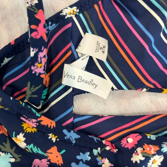 Vera Bradley Reversible Bikini top - floral and stripes size Small - Picture 6 of 9